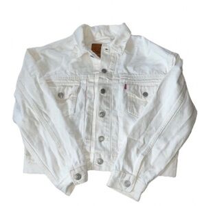 Levi’s white cropped jean jacket size XS